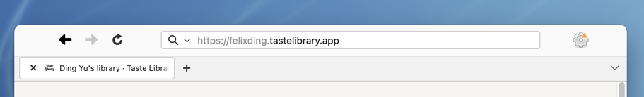 A personal Taste Library URL at felixding.tastelibrary.app
